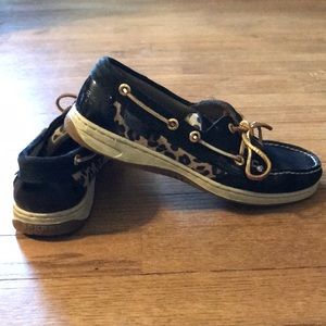 Leopard Sperry Boat Shoes